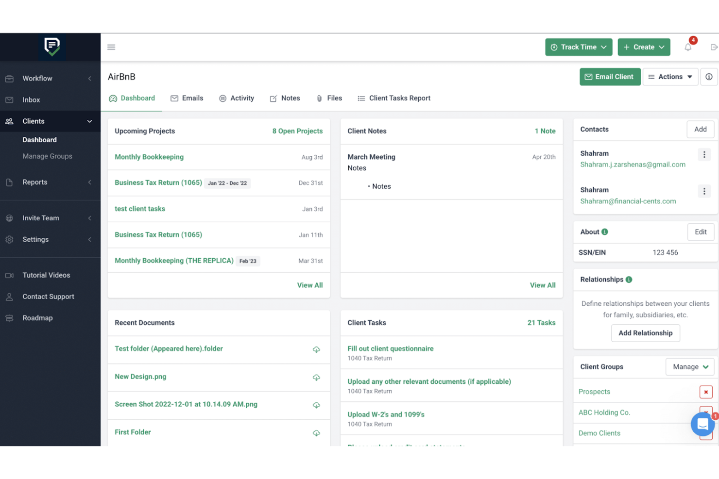 FinancialCents screenshot - 13 Beste CPA-Software im Test 2026
