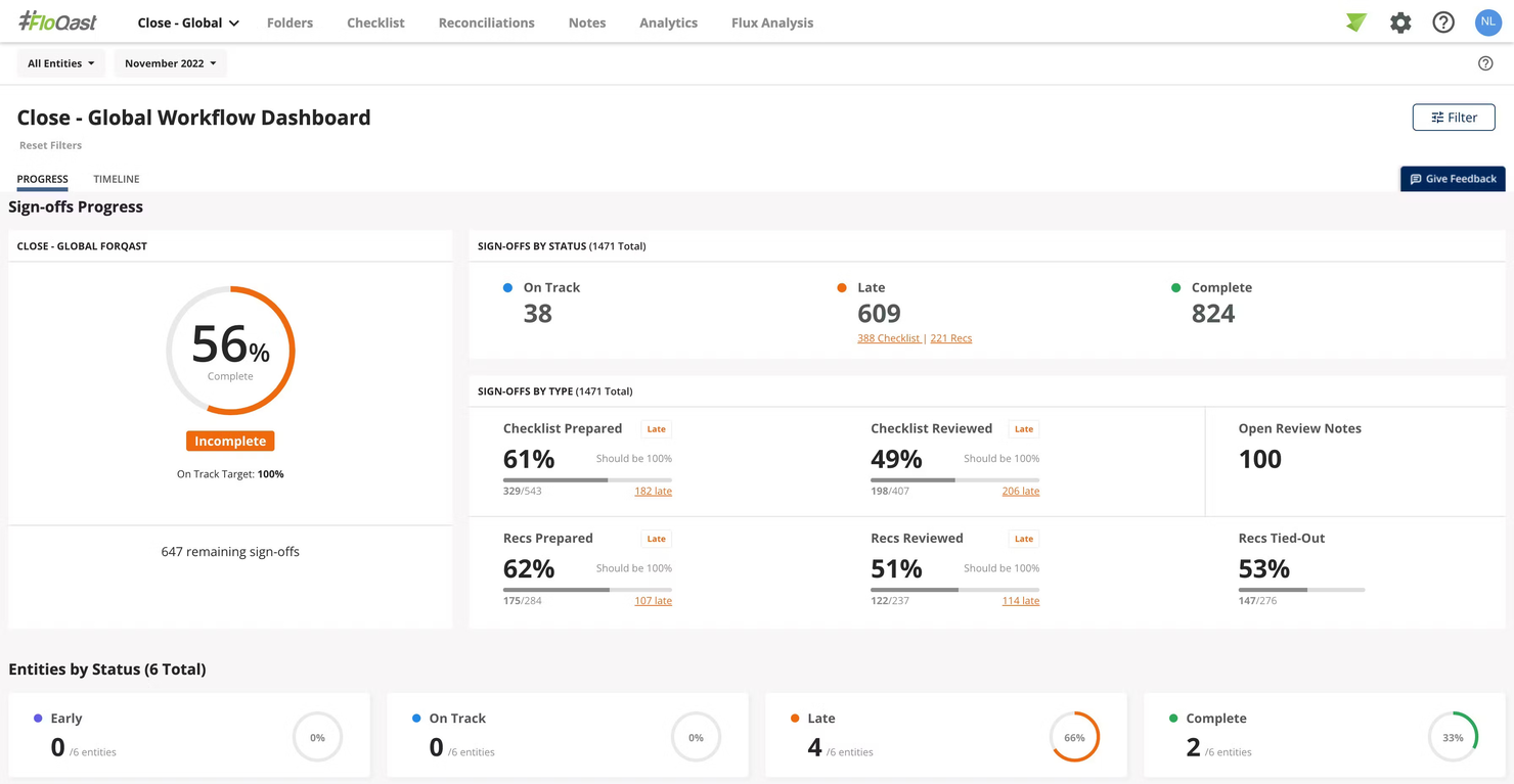 FloQast screenshot - 19 Beste SaaS-Buchhaltungssoftware im Test 2026