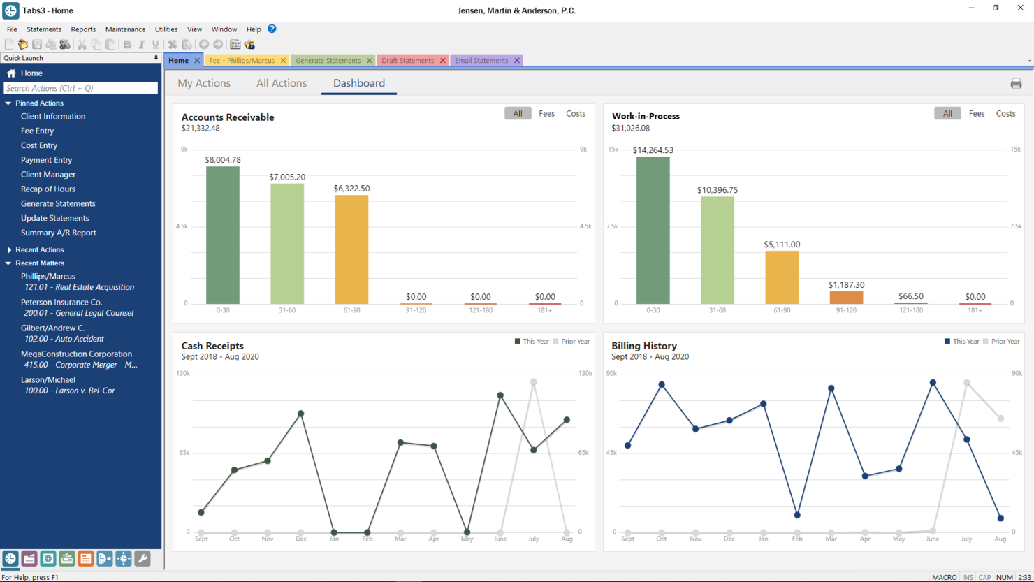 Tabs3 screenshot - 12 Beste Trust-Buchhaltungssoftware im Test 2026
