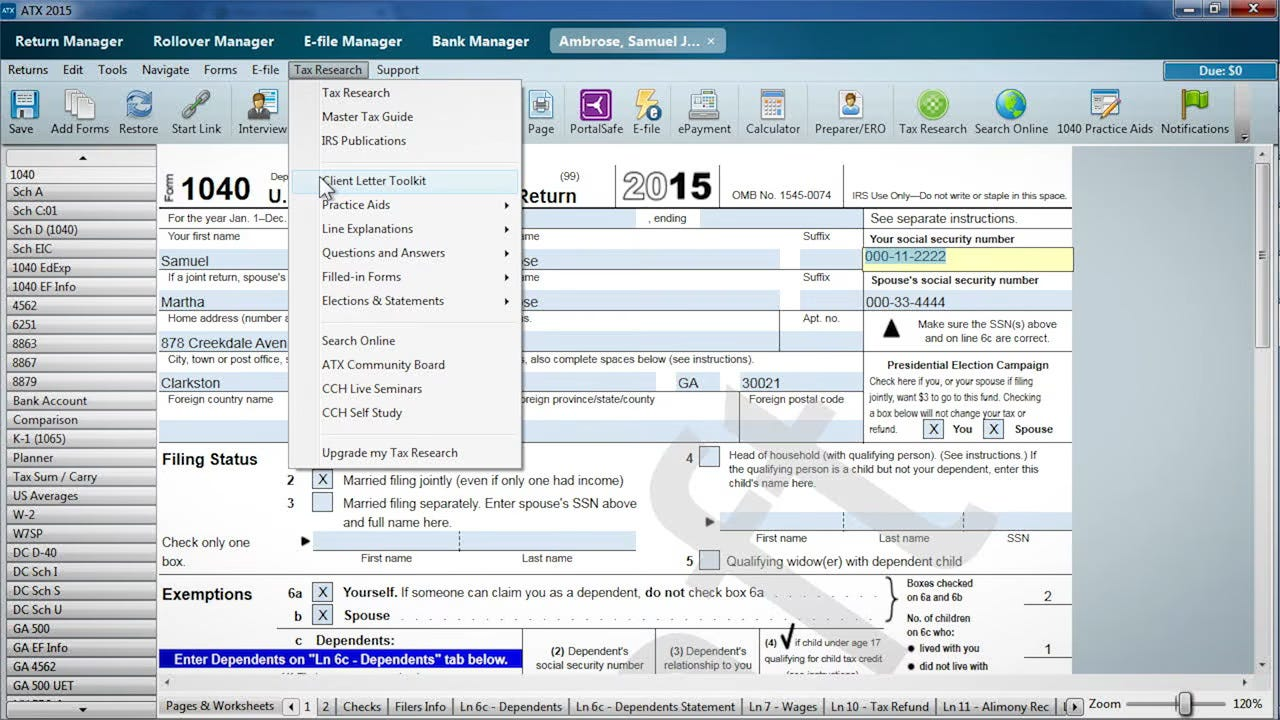 ATX Tax Preparation screenshot - 10 Meilleurs Logiciels de Comptabilité Fiscale pour Petites Entreprises Passés en Revue en 2026