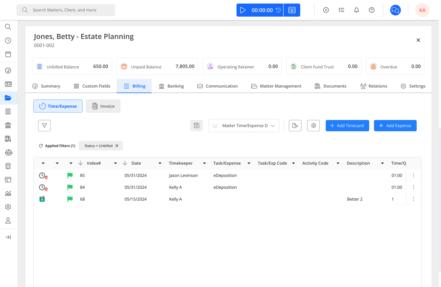 Rocket Matter screenshot - 12 Meilleurs Logiciels de Comptabilité Fiduciaire Passés en Revue en 2026