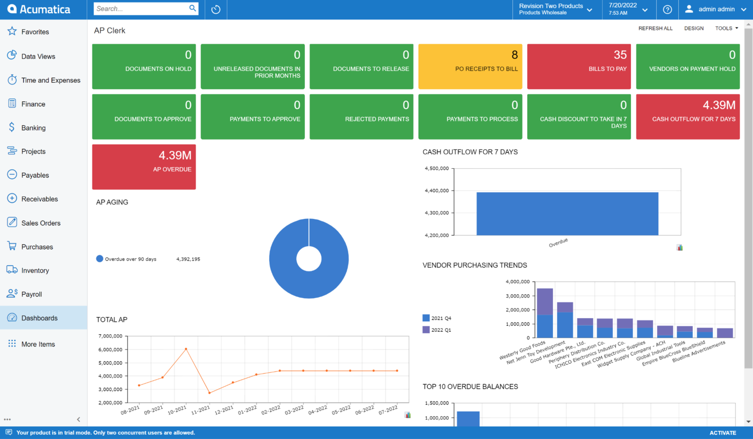 Acumatica screenshot - Die 10 besten E-Commerce-ERP-Softwarelösungen im Test 2026