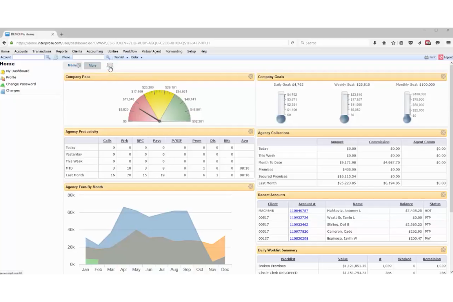 InterProse ACE screenshot - Les 10 meilleurs logiciels de recouvrement de dettes automatisé évalués en 2026
