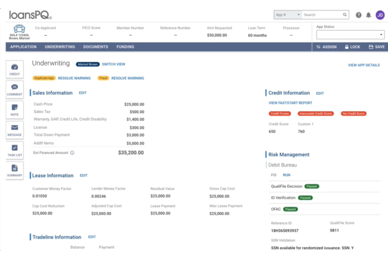 MeridianLink screenshot - 10 meilleurs logiciels de souscription de prêts évalués en 2026