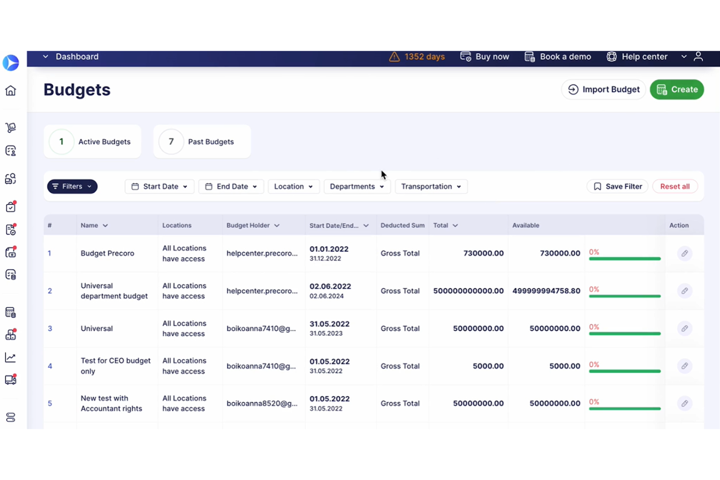 Precoro screenshot - 10 meilleurs logiciels de bons de commande évalués en 2026