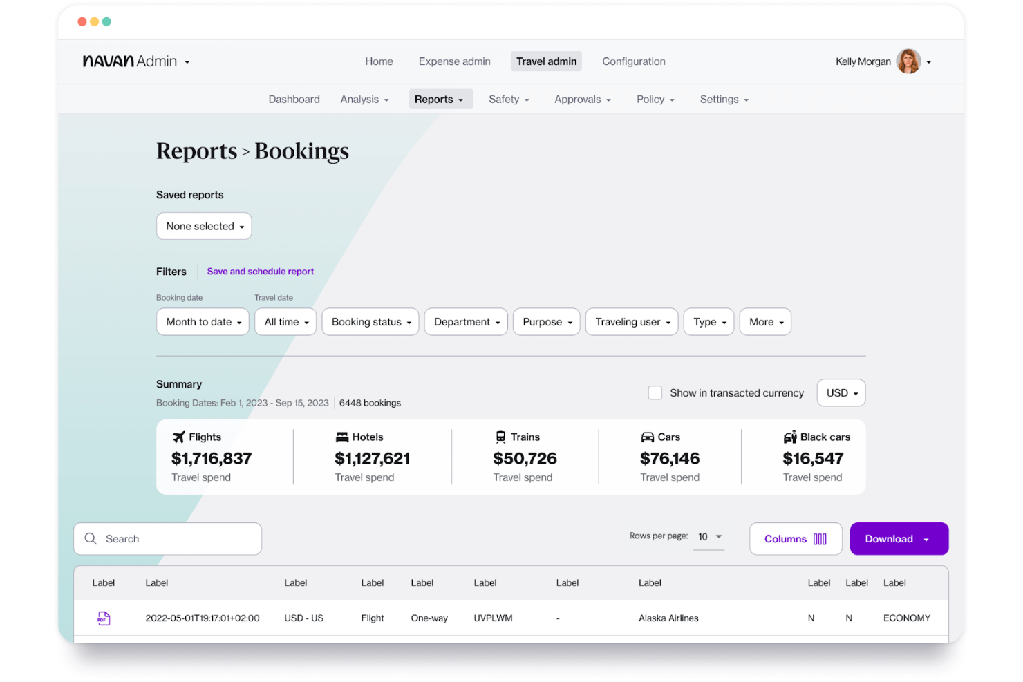 Navan screenshot - 10 Meilleurs Logiciels de Gestion des Déplacements Professionnels et des Dépenses pour 2026
