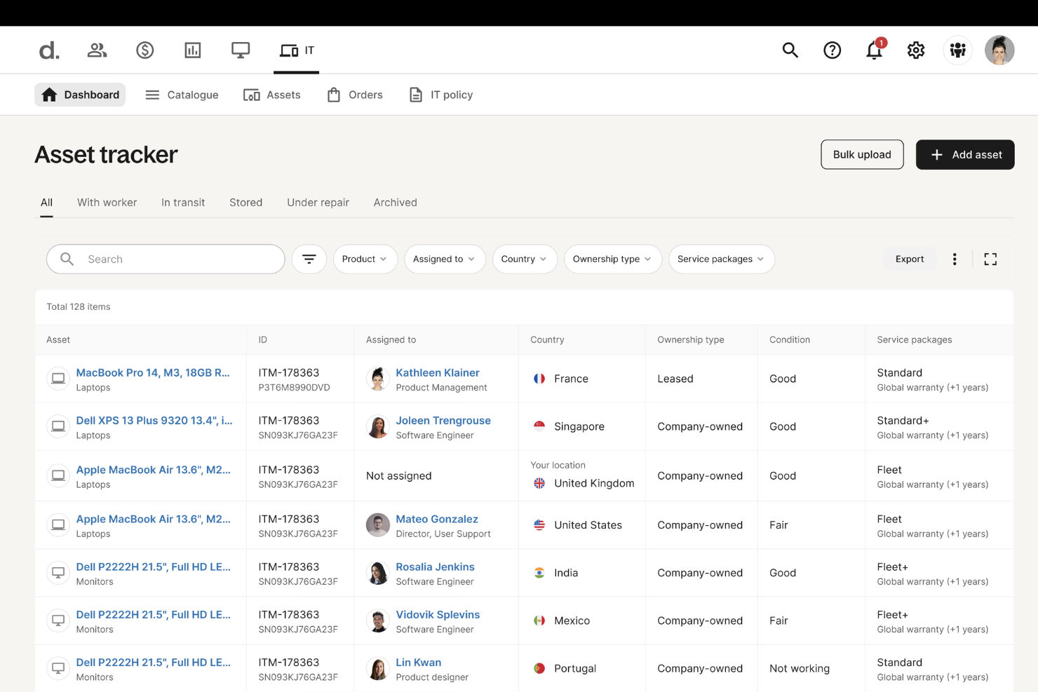 Deel IT screenshot - 30 Meilleurs Logiciels de Gestion des Actifs d’Entreprise Évalués en 2026
