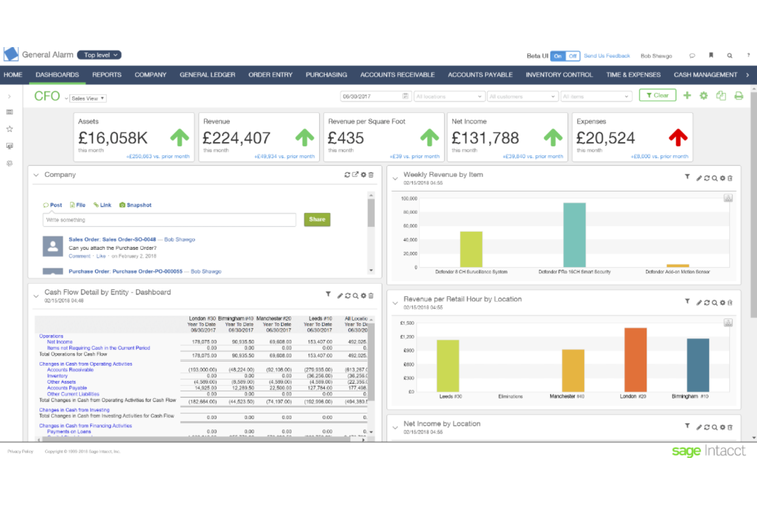 Sage Intacct screenshot - Die 10 besten Buchhaltungssoftwares für mittelständische Unternehmen im Jahr 2026