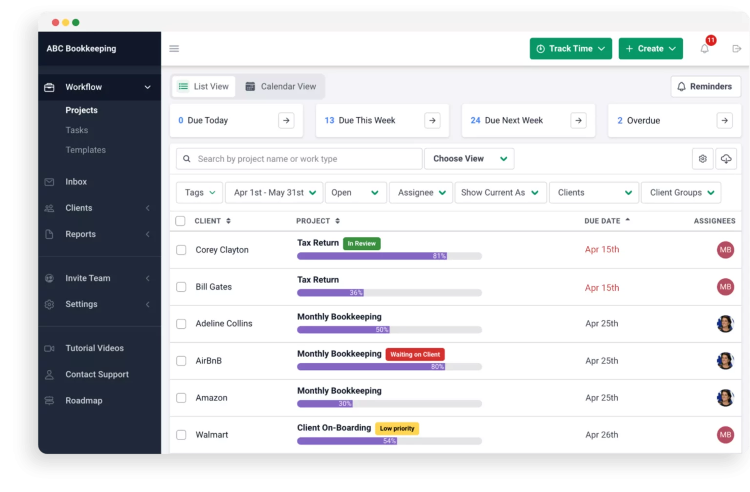 Financial Cents screenshot - 10 meilleurs logiciels de comptabilité avec gestion de la relation client évalués en 2026