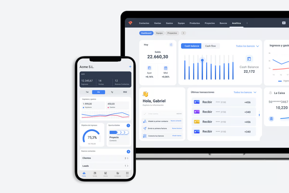 Holded screenshot - Die 10 besten Buchhaltungssoftwares mit CRM im Test 2026