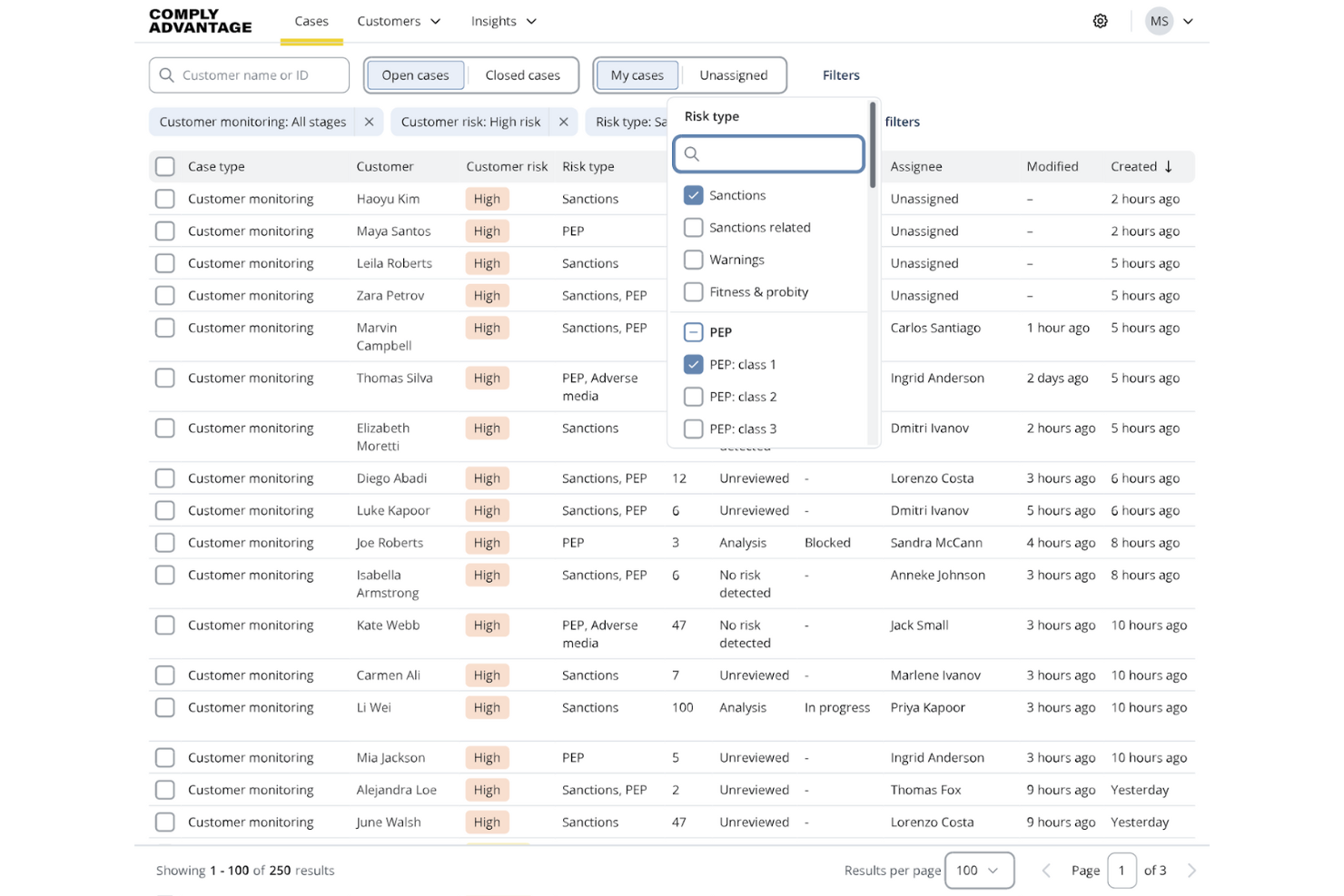 ComplyAdvantage screenshot - 10 beste Softwarelösungen für Finanz-Compliance im Jahr 2026