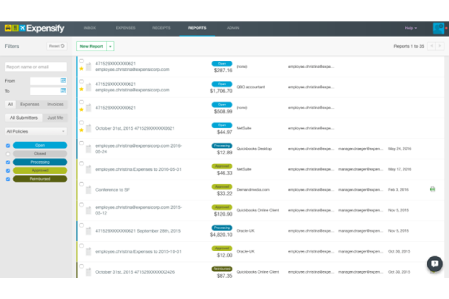 Expensify screenshot - 10 Beste Software für Ausgabenverwaltung für kleine Unternehmen im Jahr 2026