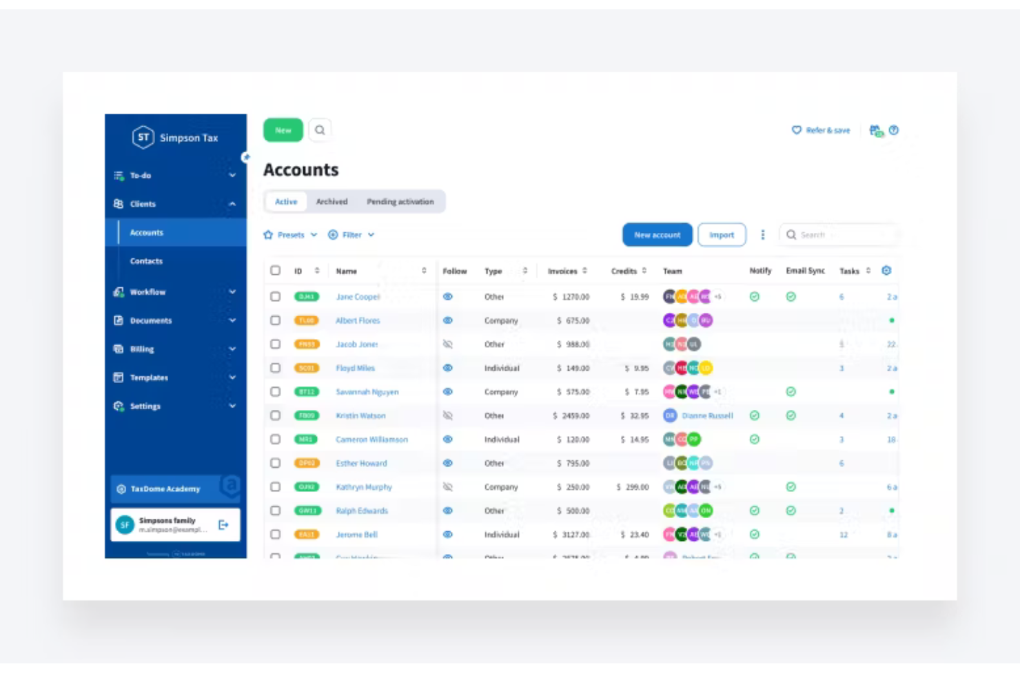 TaxDome screenshot - Die 10 besten Softwarelösungen für das Management von Buchhaltungs-Workflows 2026