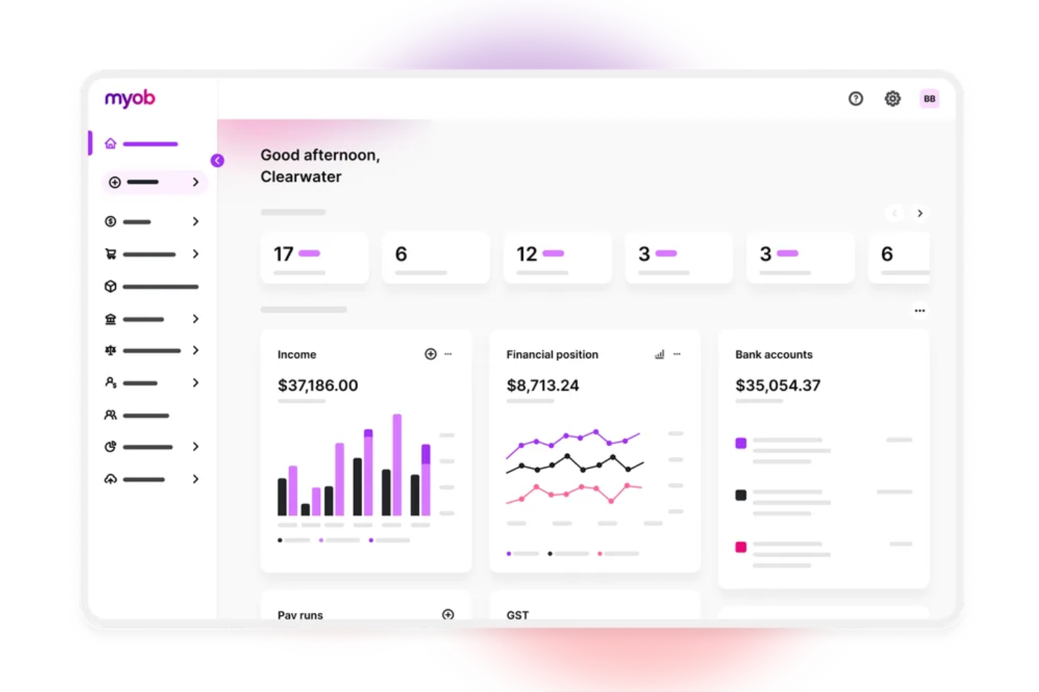 MYOB screenshot - 10 meilleurs logiciels de comptabilité avec paie en 2026