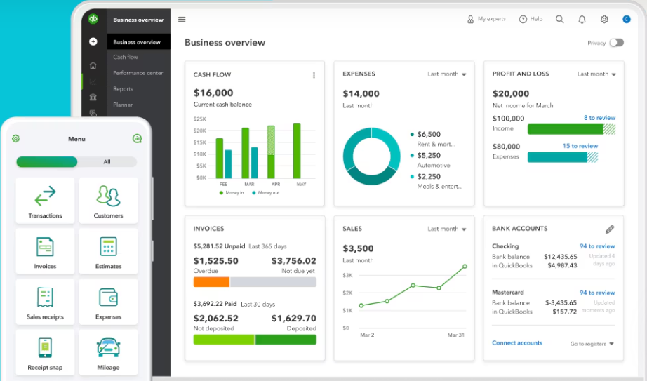 QuickBooks screenshot - 10 beste Buchhaltungssoftware für Berater im Jahr 2026