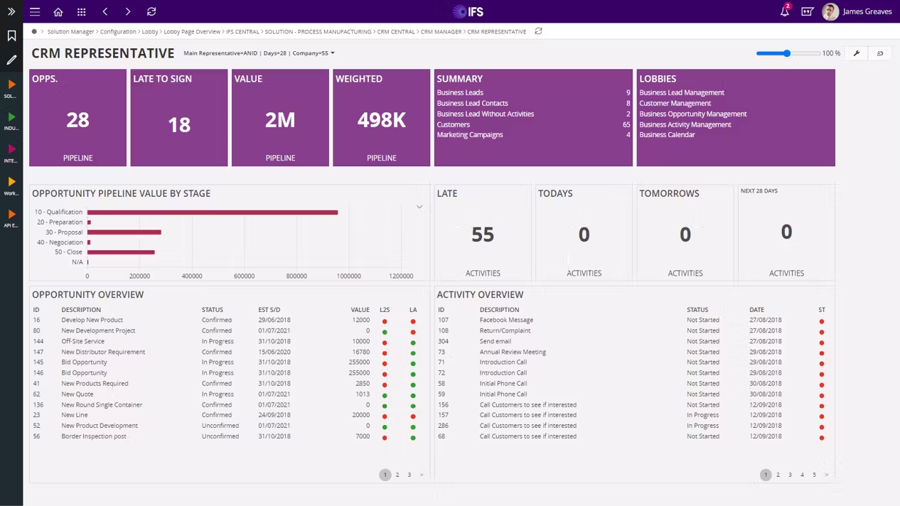 IFS Cloud screenshot - Les 10 meilleurs logiciels ERP pour les entreprises d’ingénierie en 2026