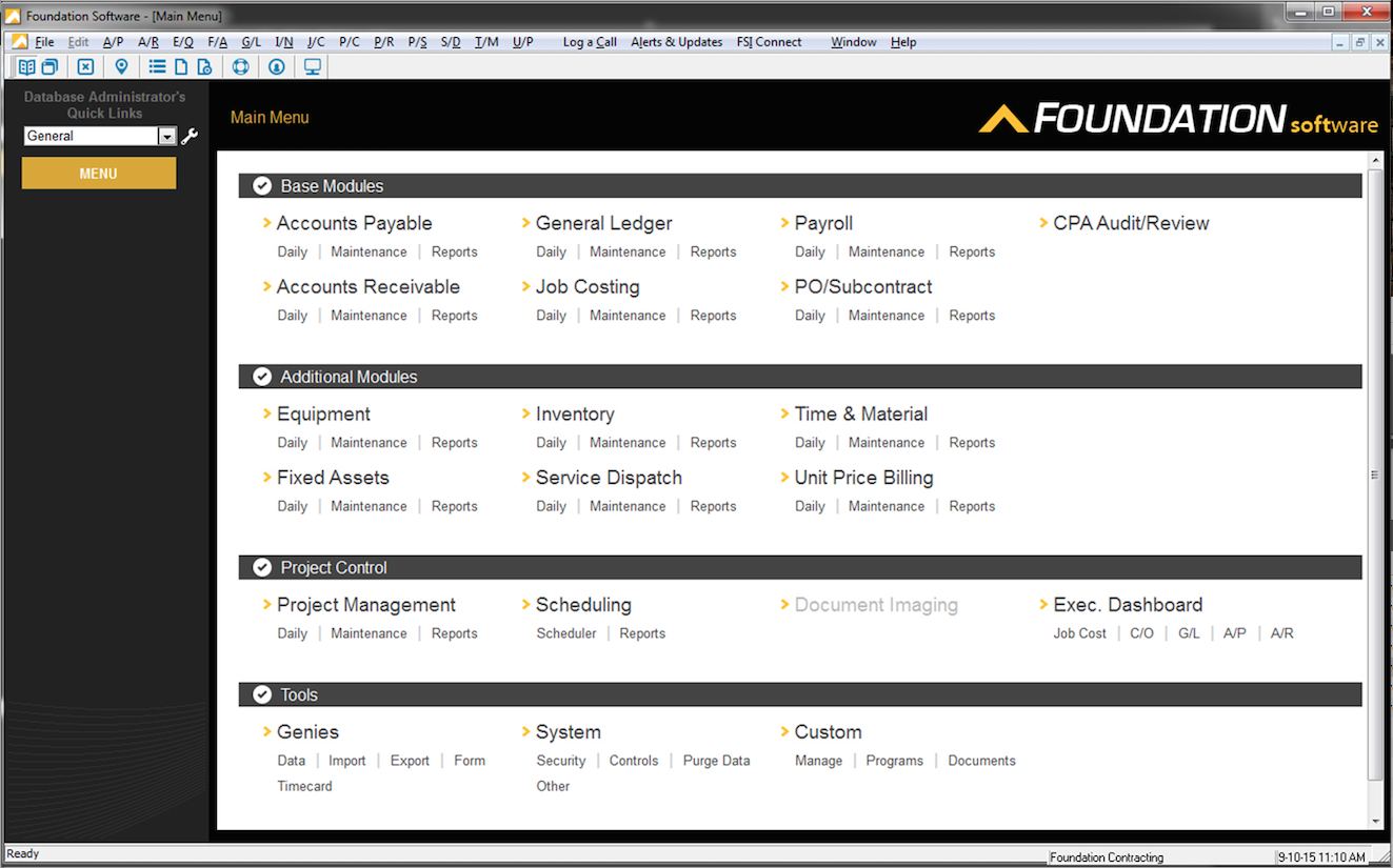 Foundation Software screenshot - Die 10 besten Bau-ERP-Lösungen im Test 2026