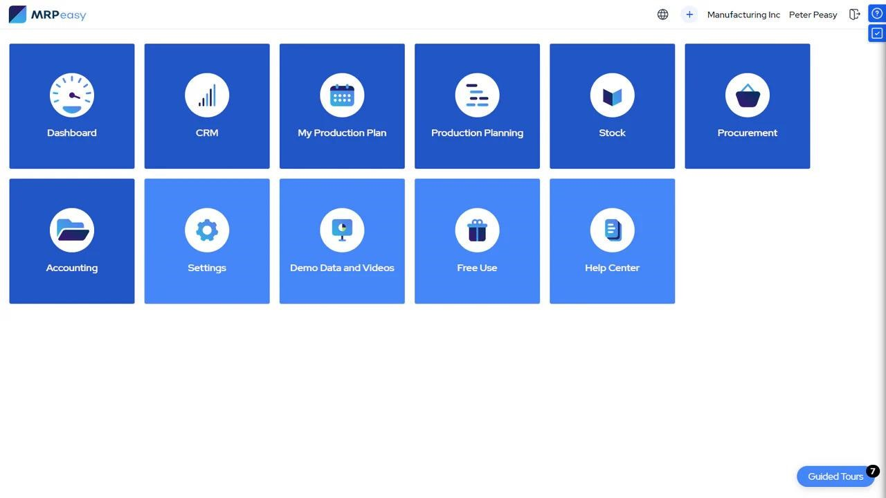 MRPeasy screenshot - Les 10 meilleurs ERP pour la fabrication de meubles évalués en 2026