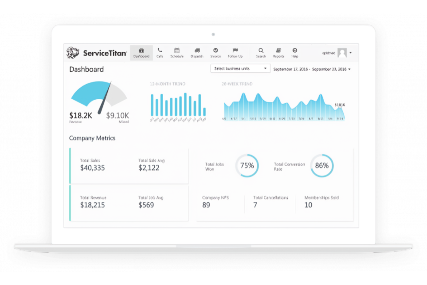 ServiceTitan screenshot - 10 beste ERP-Software für den Außendienst, 2026 im Test