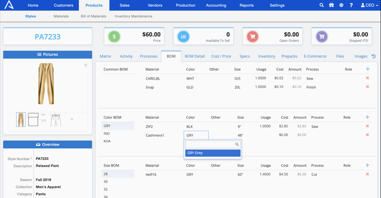 ApparelMagic screenshot - Die 10 besten ERP-Systeme für die Bekleidungsindustrie im Test 2026