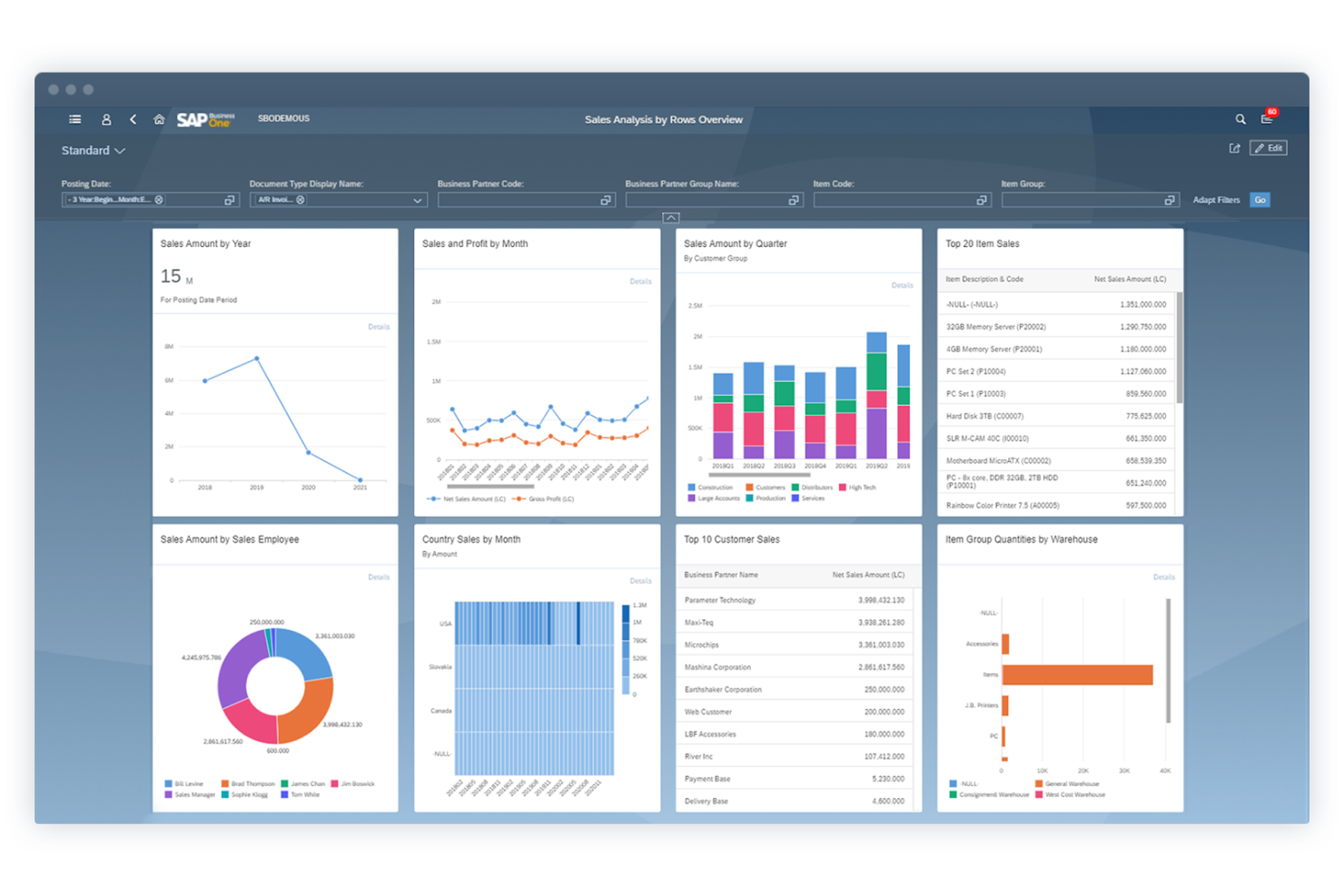 SAP Business One screenshot - 10 Odoo-ERP-Alternativen, die man 2026 ausprobieren sollte