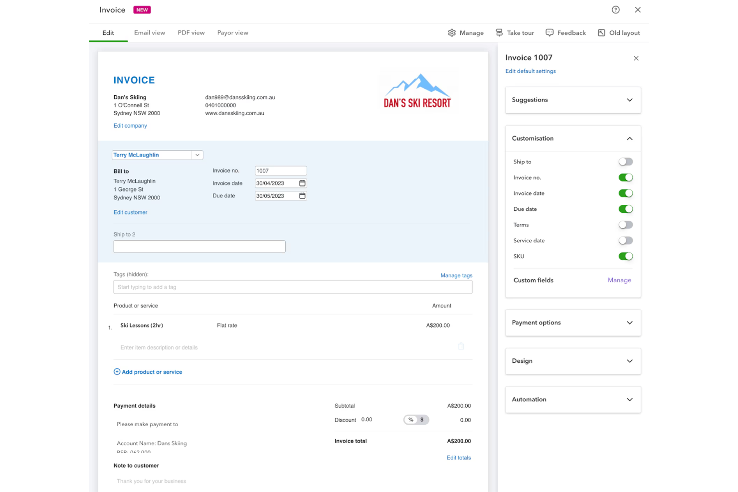 QuickBooks Online screenshot - 22 Meilleurs Logiciels de Facturation de 2026