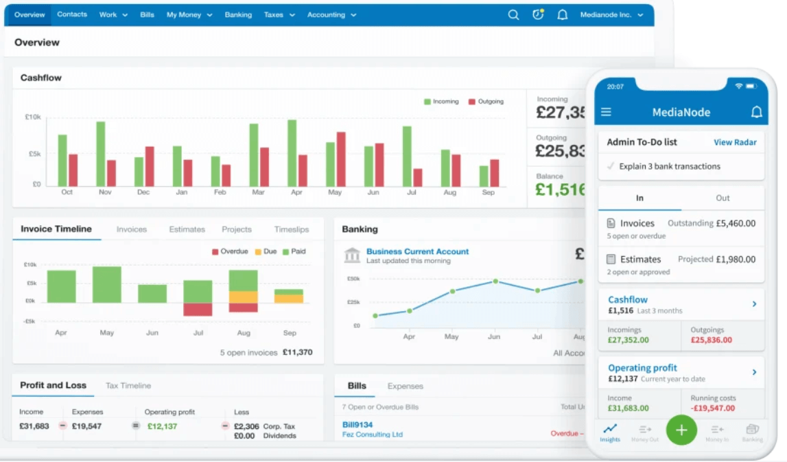 FreeAgent screenshot - Die 10 besten Online-Buchhaltungsprogramme im Test 2026