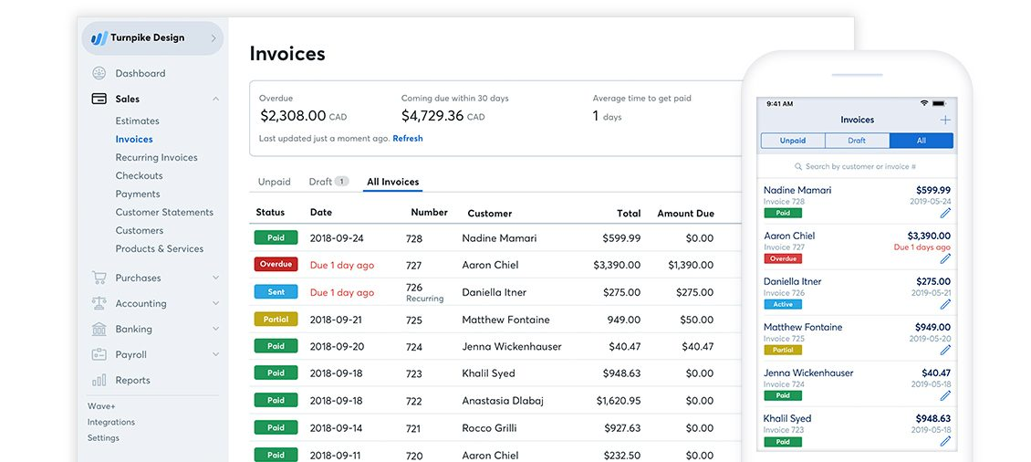 WAVE screenshot - 17 Beste Buchhaltungssoftware für kleine Unternehmen im Test für 2026