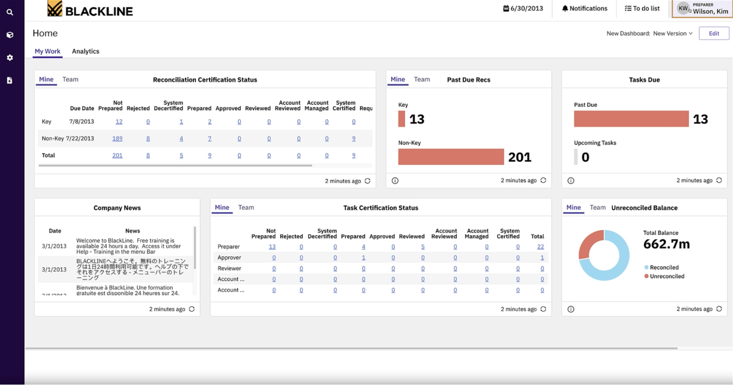 BlackLine screenshot - Die 10 besten Online-Buchhaltungsprogramme im Test 2026