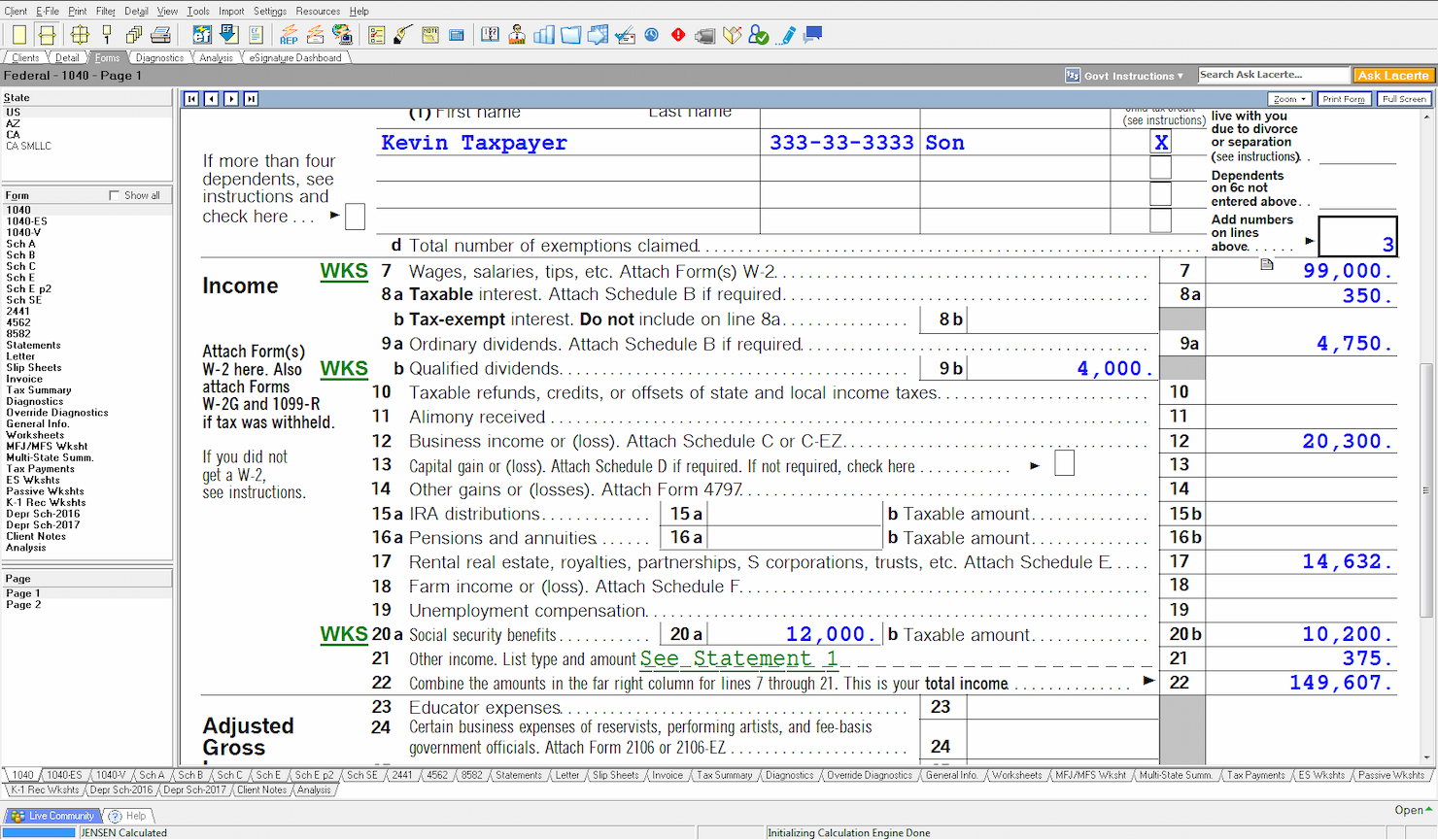 Lacerte Tax screenshot - Die 10 besten Steuerprogramme im Test 2026