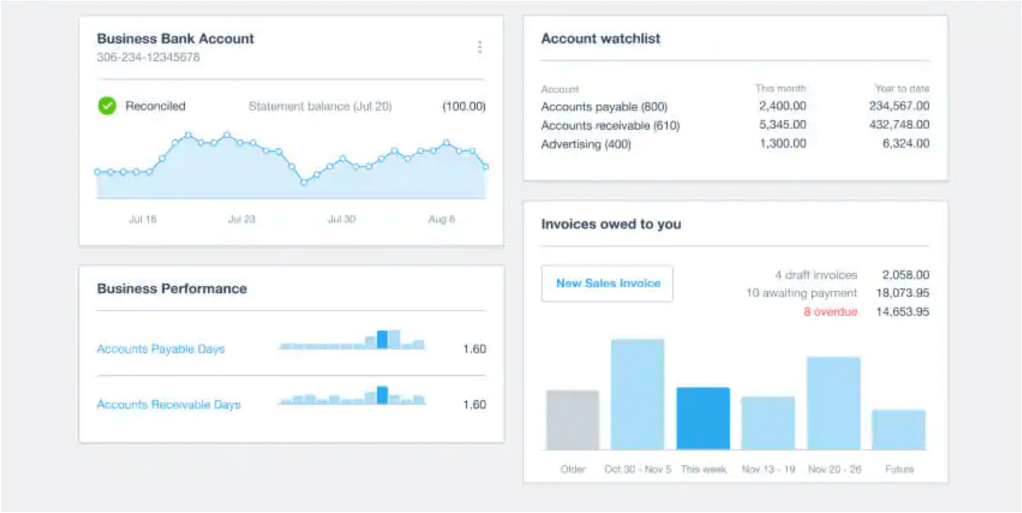 Xero screenshot - Die 10 besten Online-Buchhaltungsprogramme im Test 2026