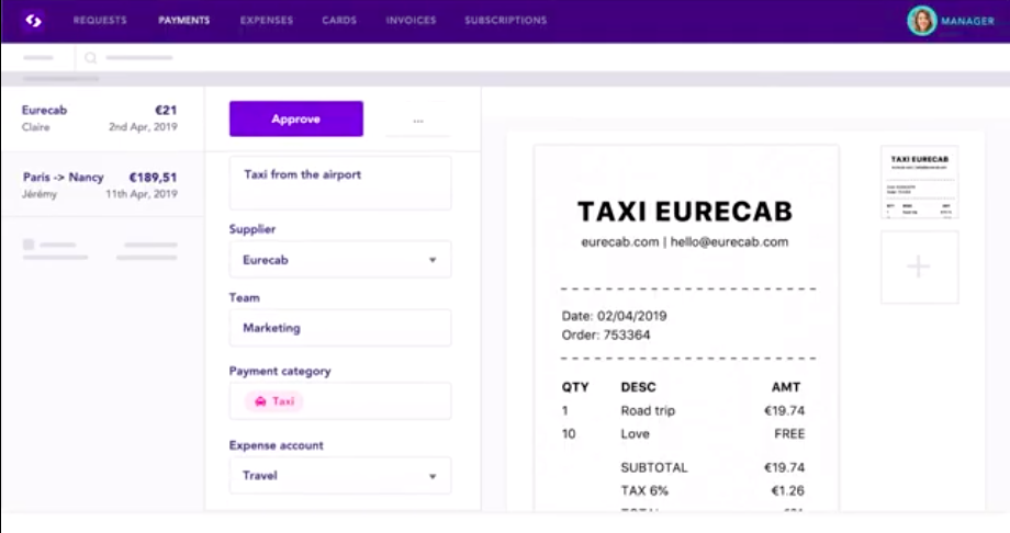 Spendesk screenshot - 10 Meilleurs Logiciels de Rapport de Dépenses Passés en Revue en 2026
