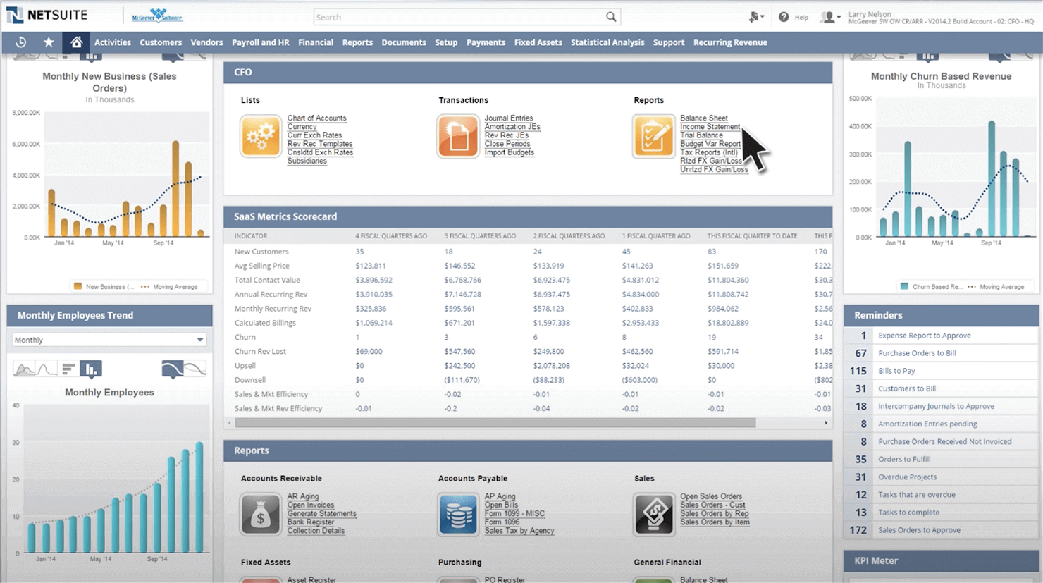 NetSuite screenshot - Die 10 besten ERP-Softwaresysteme, von Experten 2026 bewertet