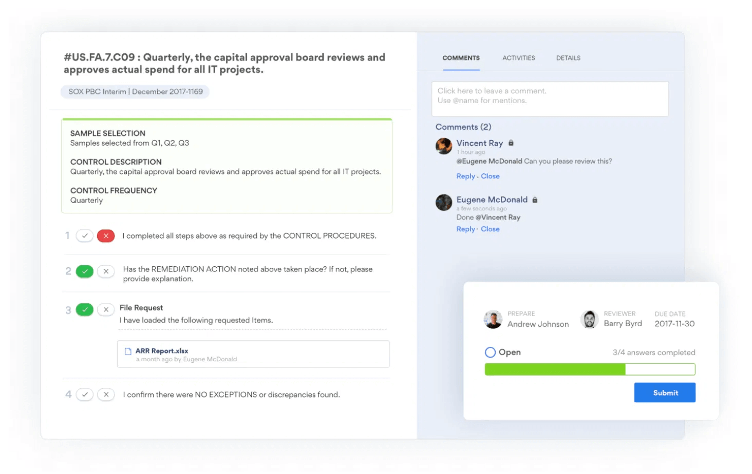 AuditBoard screenshot - 10 beste Softwarelösungen für das Enterprise-Risikomanagement (ERM) im Jahr 2026