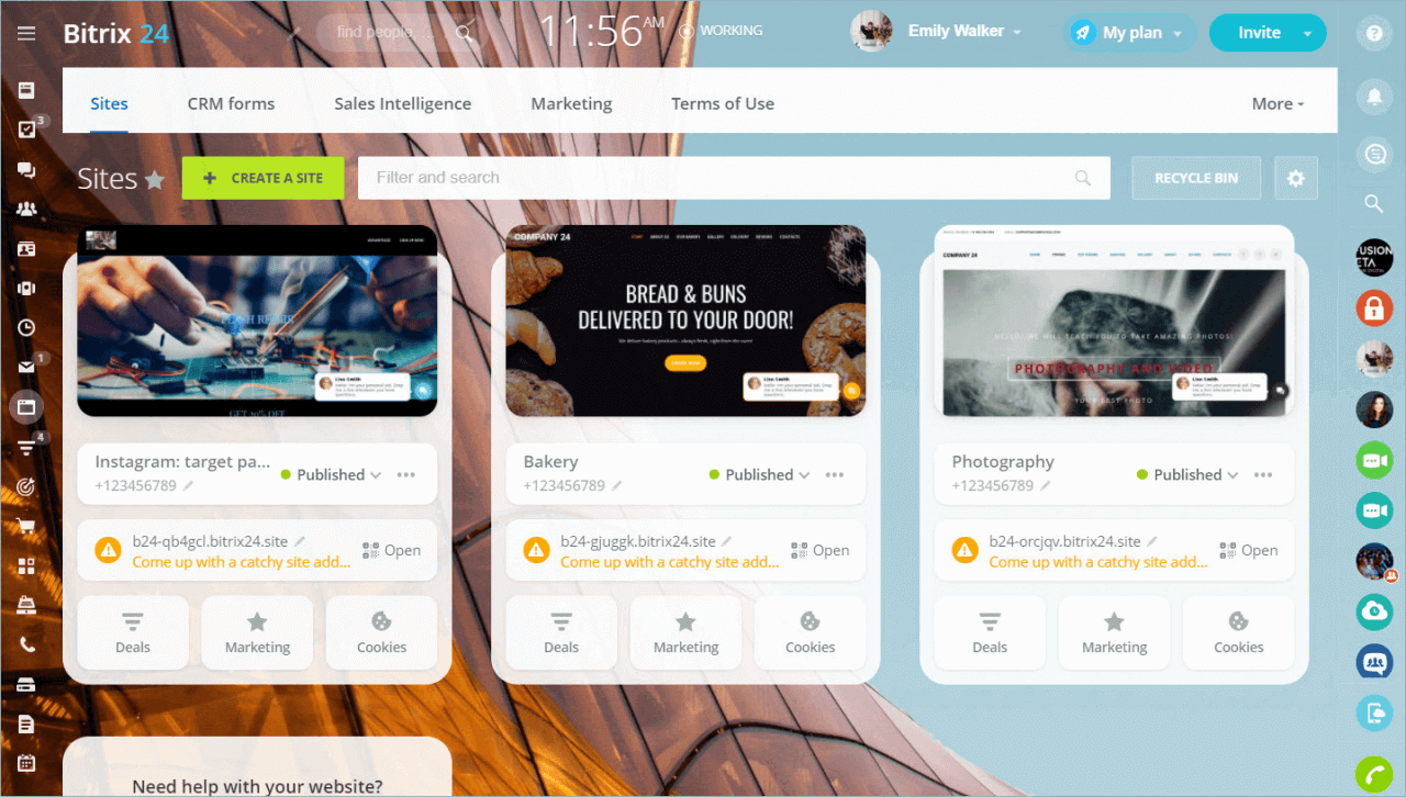 Bitrix25 screenshot - 10 meilleurs logiciels CRM de comptabilité évalués pour 2026