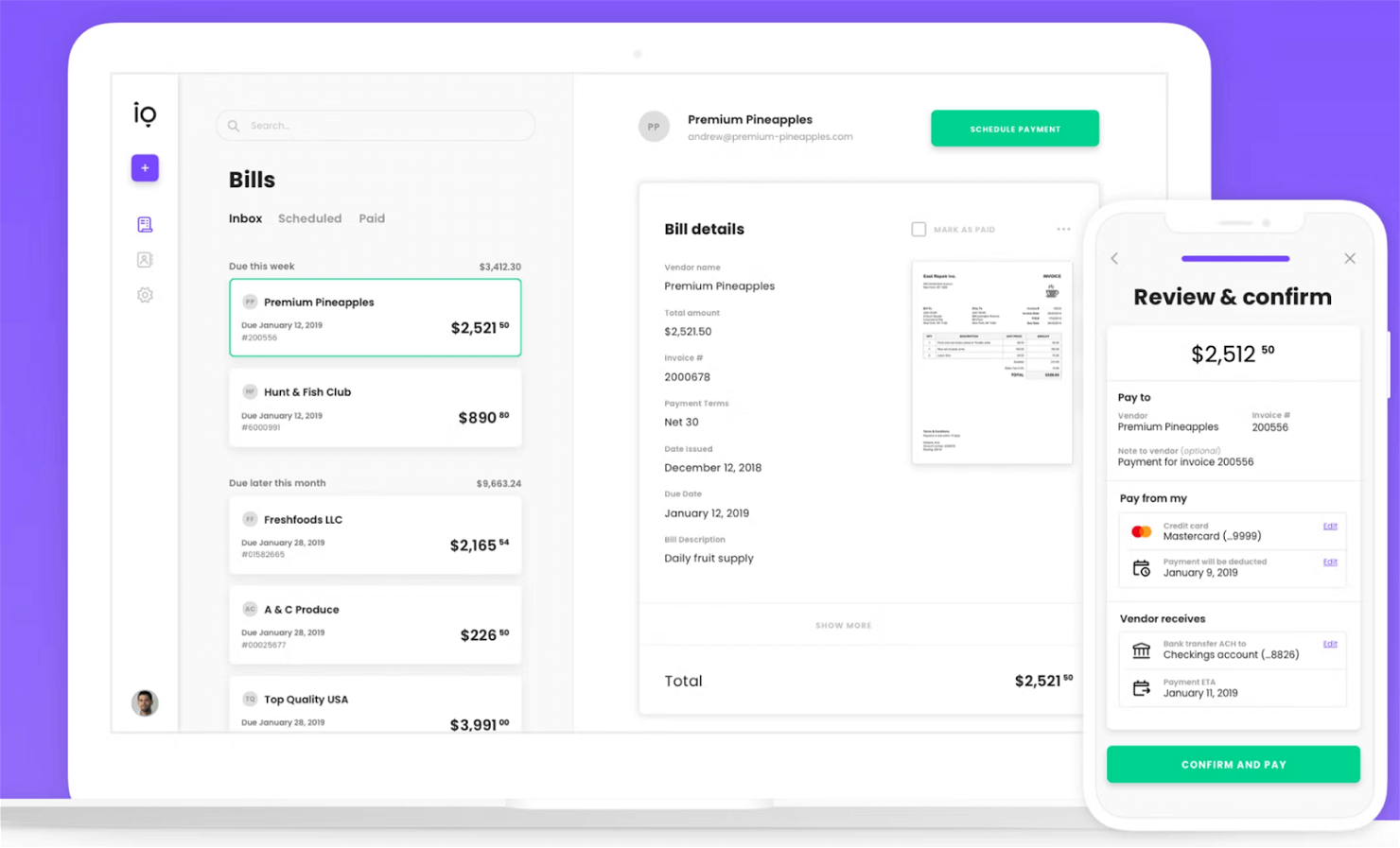 Melio screenshot - 10 meilleurs logiciels d’automatisation des comptes fournisseurs pour 2026