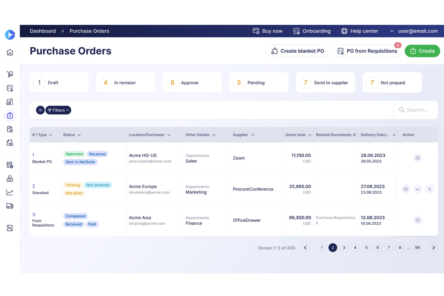 Precoro screenshot - 23 Meilleurs Logiciels d’Automatisation des Comptes Fournisseurs pour 2026