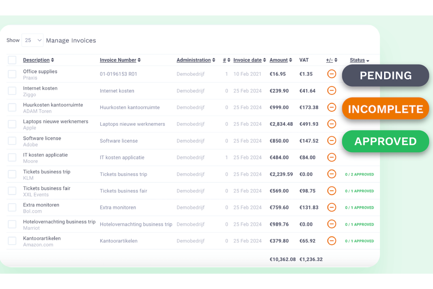 Klippa SpendControl screenshot - 23 Meilleurs Logiciels d’Automatisation des Comptes Fournisseurs pour 2026
