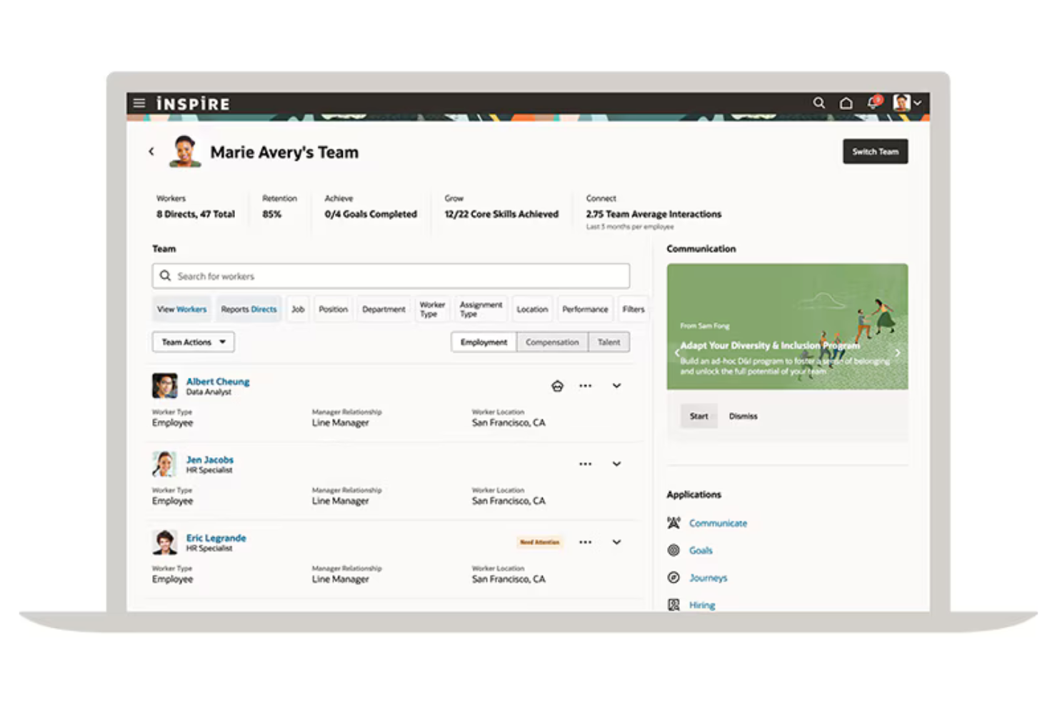 Oracle Cloud HCM screenshot - 20 alternatives à Workday sélectionnées pour 2026