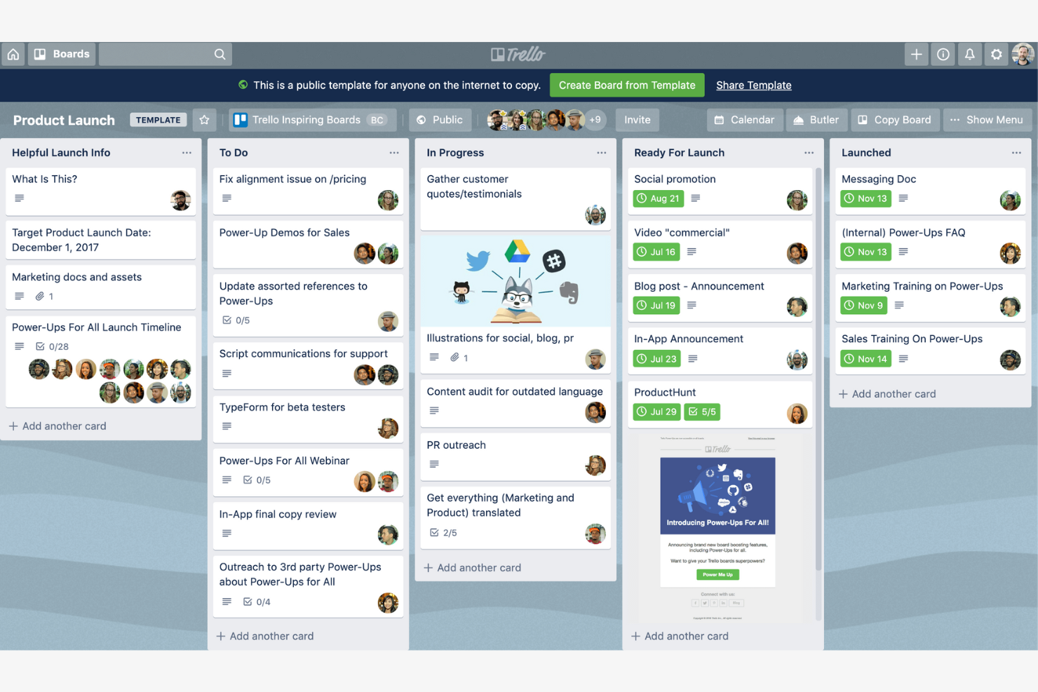 Trello screenshot - 14 alternatives à ClickUp en 2026 pour la gestion de projets et de tâches