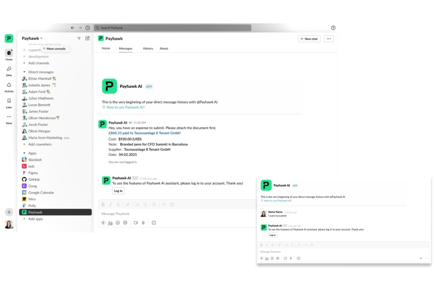 Payhawk screenshot - 15 meilleures alternatives à SAP Concur en 2026