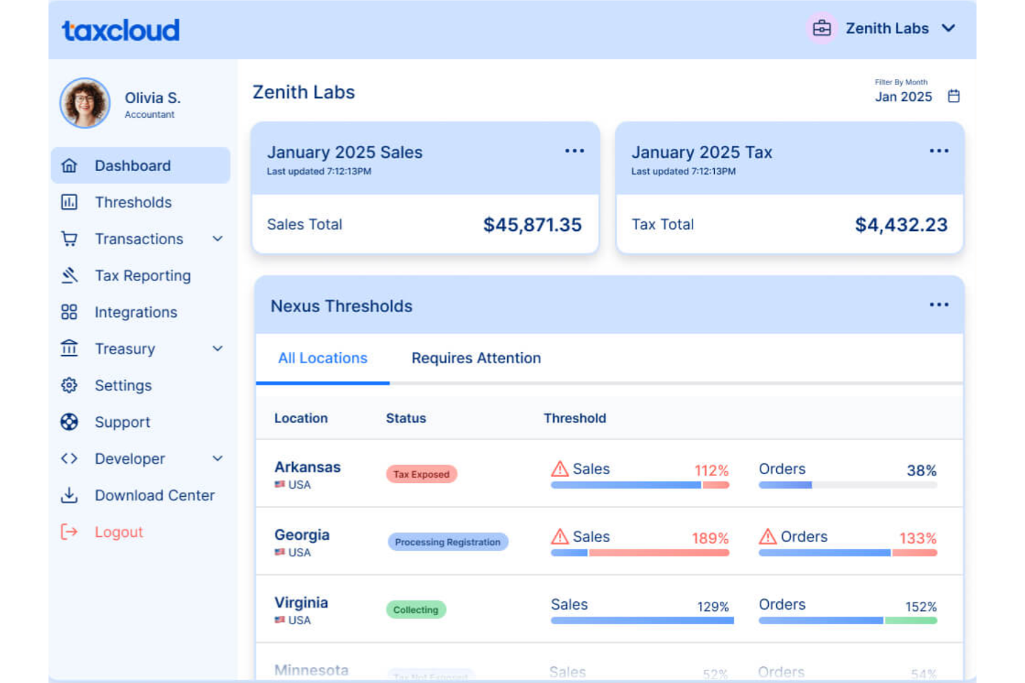 TaxCloud screenshot - 16 meilleures alternatives à TaxJar examinées en 2026
