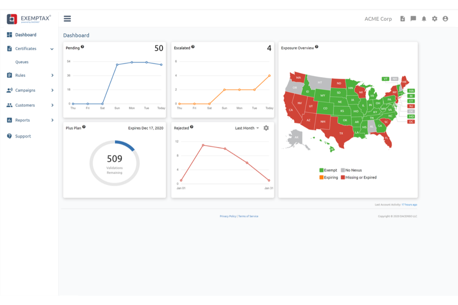 EXEMPTAX screenshot - 16 meilleures alternatives à TaxJar examinées en 2026