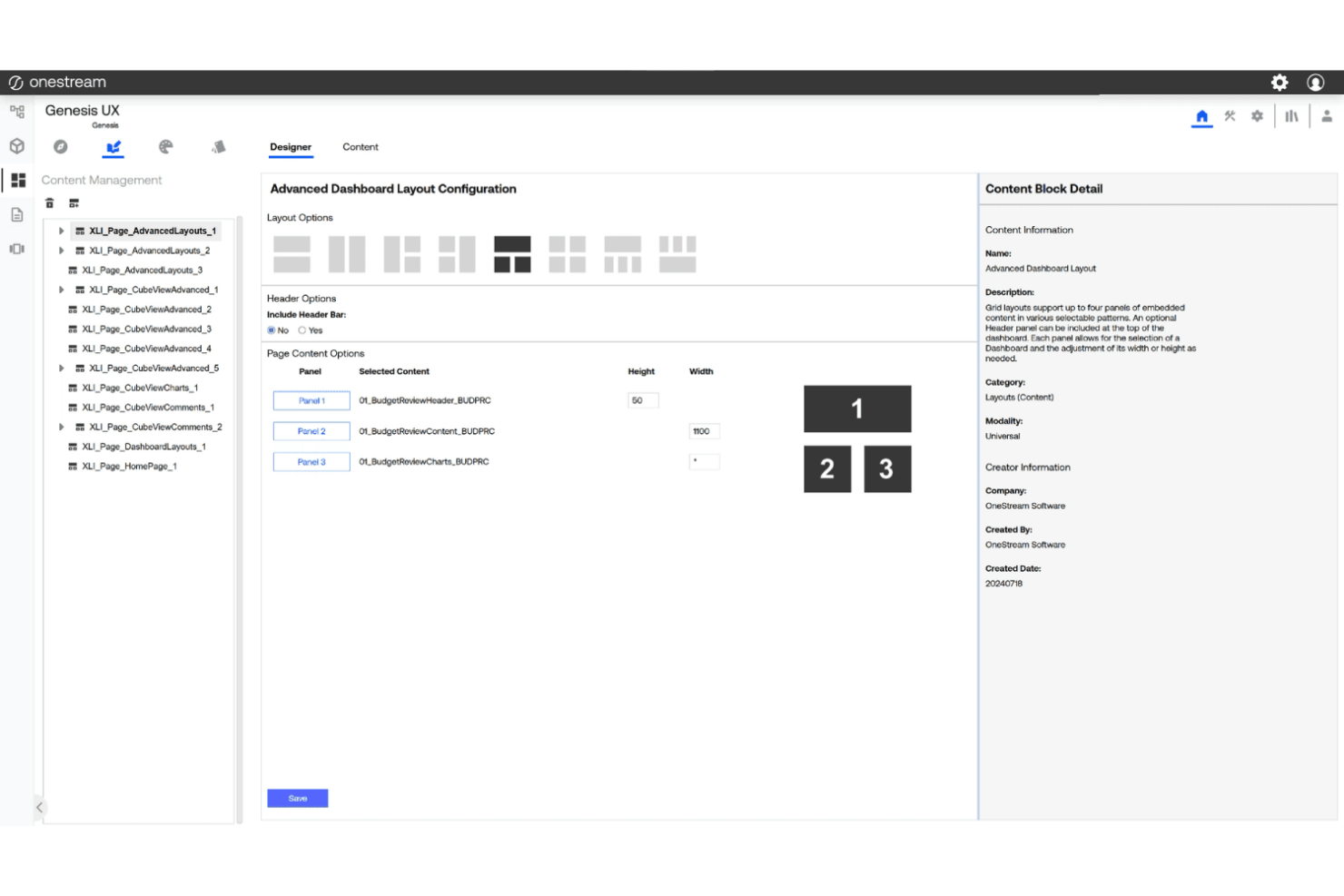 OneStream screenshot - 10 meilleurs logiciels de budgétisation d’entreprise évalués en 2026