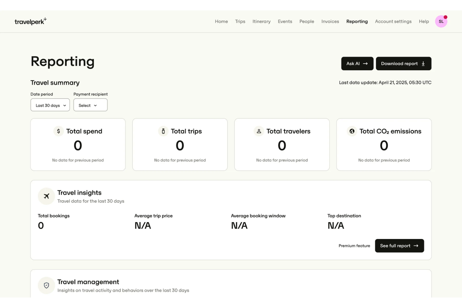 Perk screenshot - Die 10 besten Softwarelösungen für Reise- und Spesenmanagement 2026