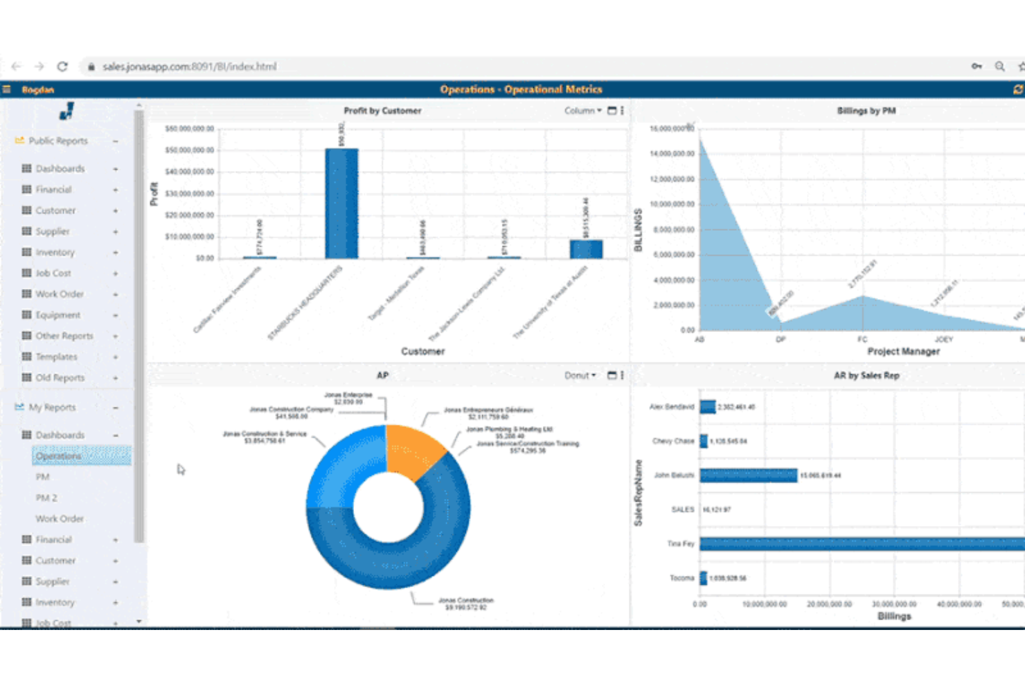 Jonas Construction Software screenshot - Los 10 Mejores Programas de Contabilidad para Contratistas en (2026)