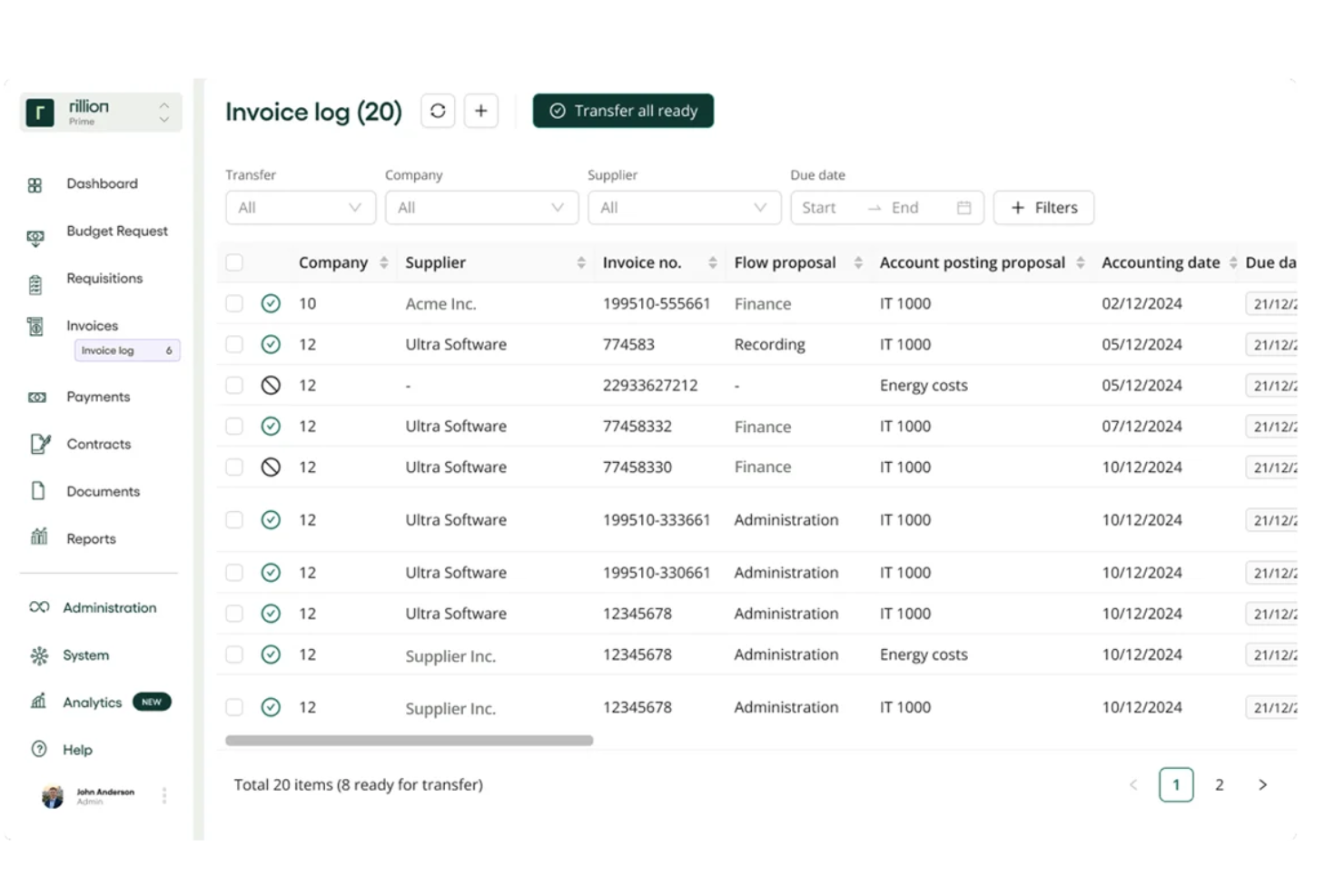Rillion screenshot - Die 10 besten Hotelbuchhaltungssoftwares im Test 2026