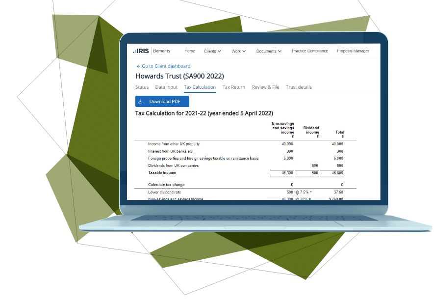 IRIS screenshot - Die 10 besten britischen Steuersoftware-Lösungen 2026