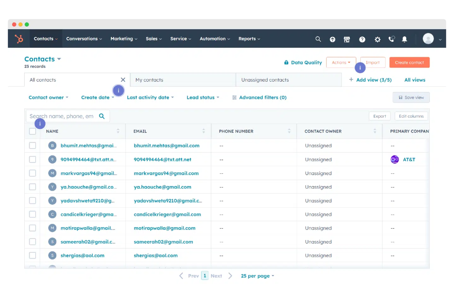HubSpot screenshot - Die 10 besten Finanz-CRMs im Test 2026