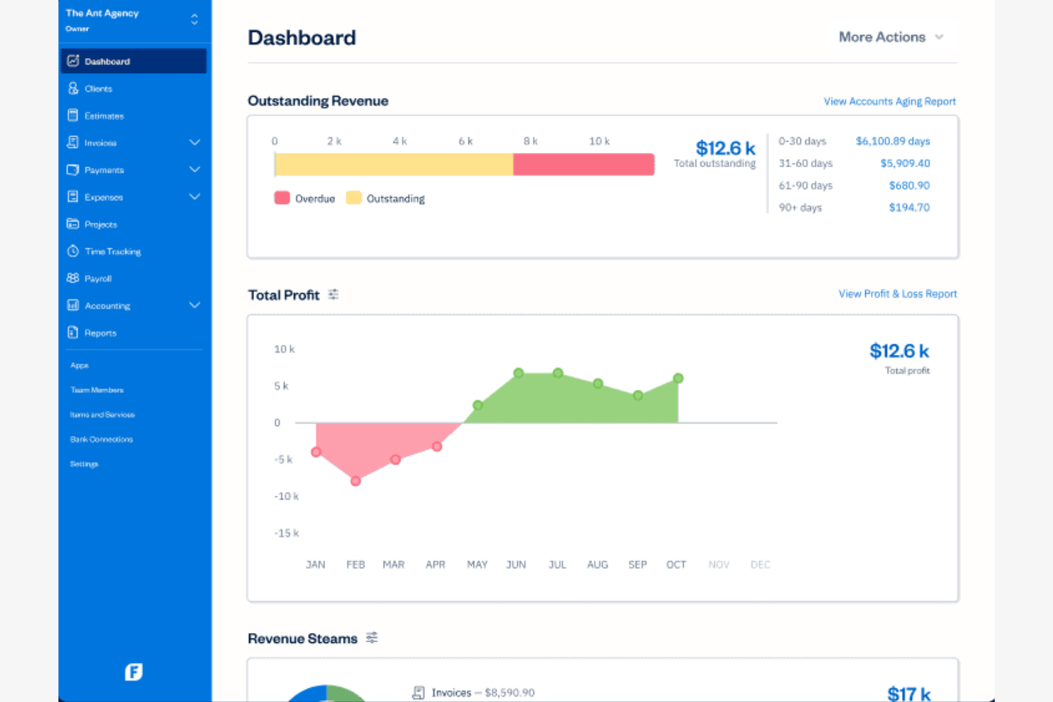 FreshBooks screenshot - Las 10 mejores soluciones de software de facturación para Mac analizadas en 2026